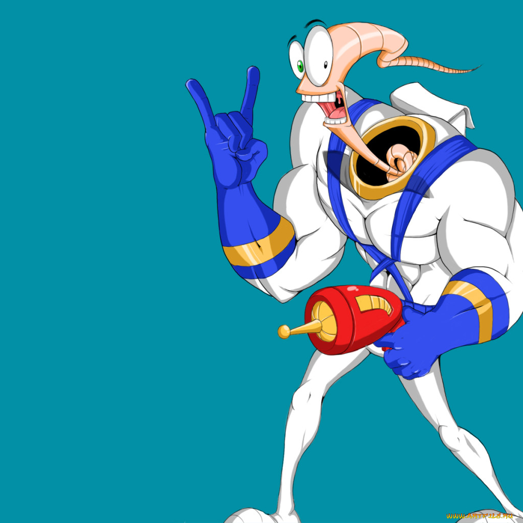 Обои Earthworm Jim Видео Игры Earthworm Jim, обои для рабочего стола,  фотографии earthworm, jim, видео, игры, оружие, червяк Обои для рабочего  стола, скачать обои картинки заставки на рабочий стол.